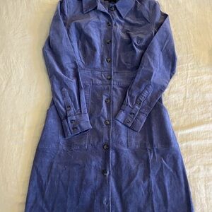 Quince Deep Blue Long Sleeve Dress